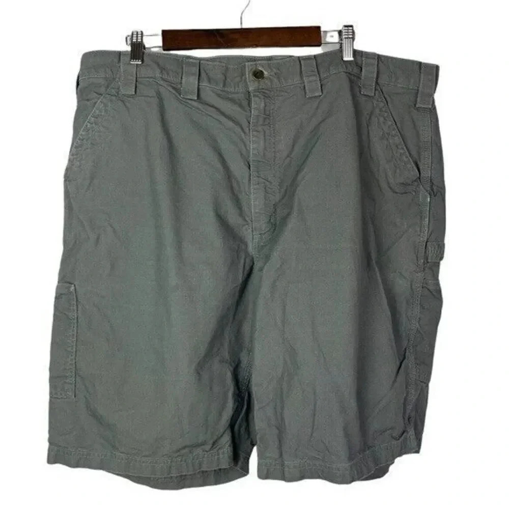 Carhartt Gray Utility Original Fit Textured Cotton Shorts 44